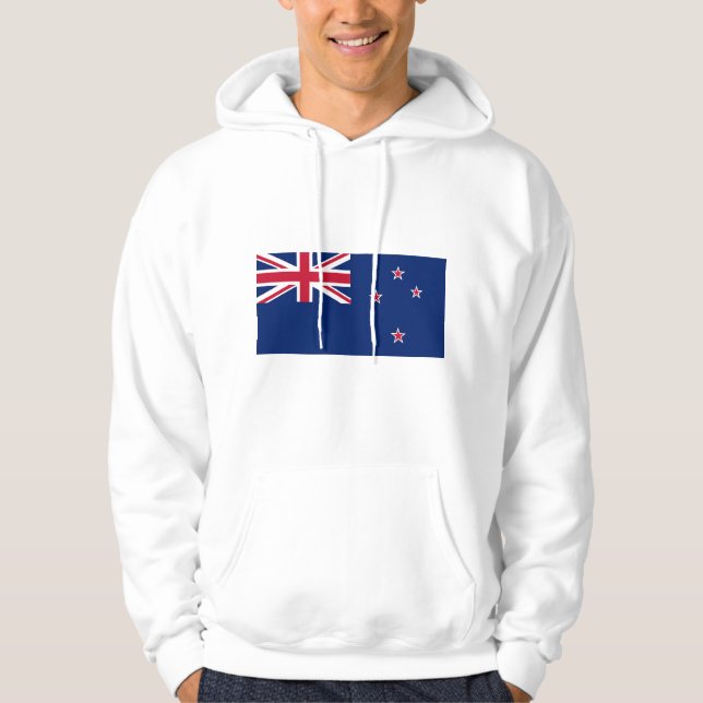 Sudadera encapuchada con bandera de Nueva Zelanda (Anverso)