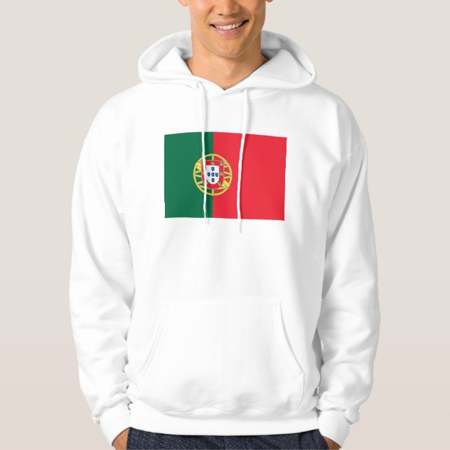 Sudadera encapuchada con bandera de Portugal (Anverso)