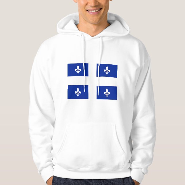Sudadera encapuchada con bandera de Quebec, Canadá (Anverso)