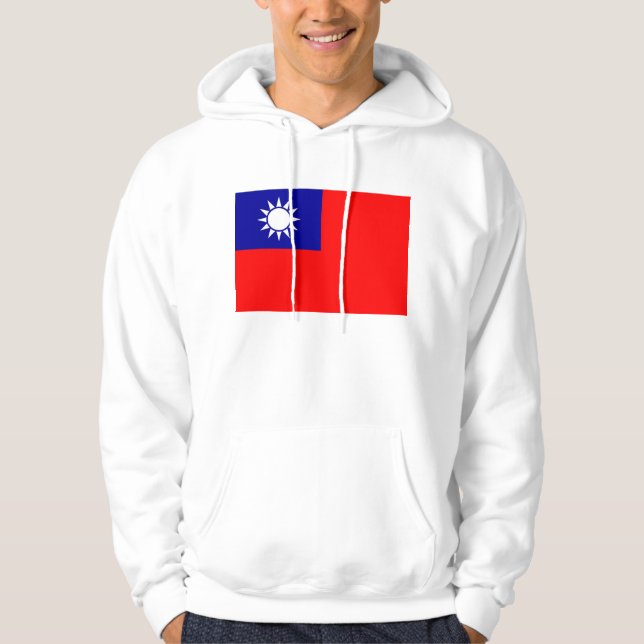 Sudadera encapuchada con bandera de Taiwán (Anverso)