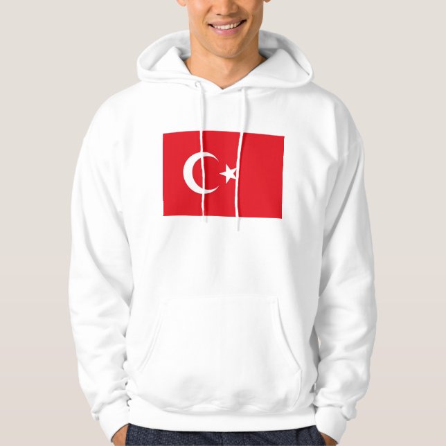 Sudadera encapuchada con bandera de Turquía (Anverso)