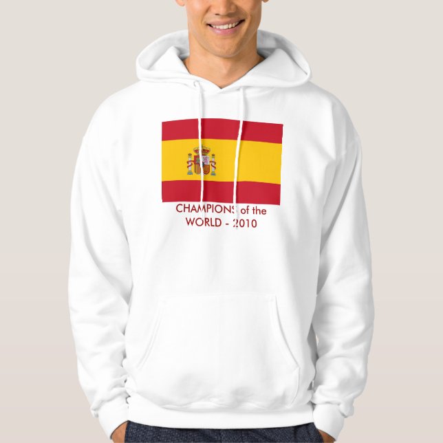 Sudadera encapuchada con bandera española (Anverso)