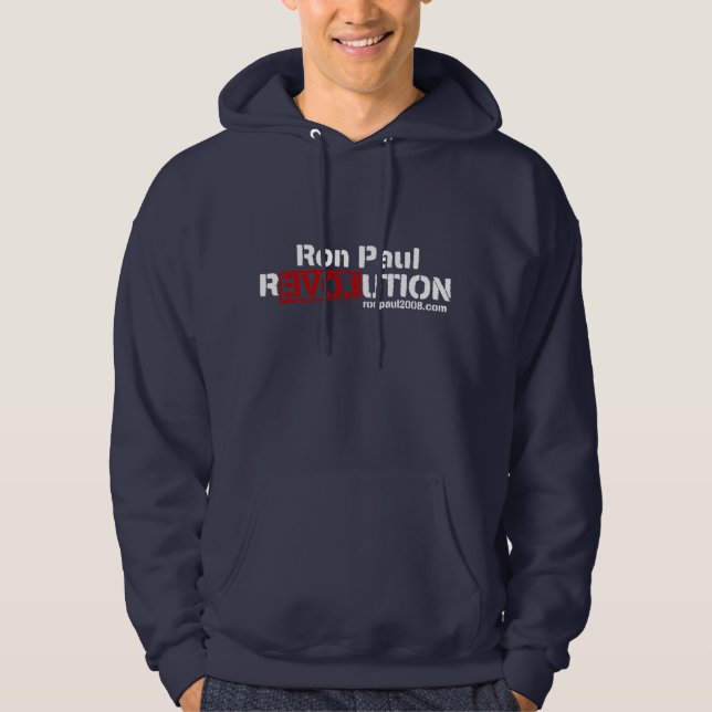 Sudadera Encapuchado cabida revolución de Ron Paul (Anverso)