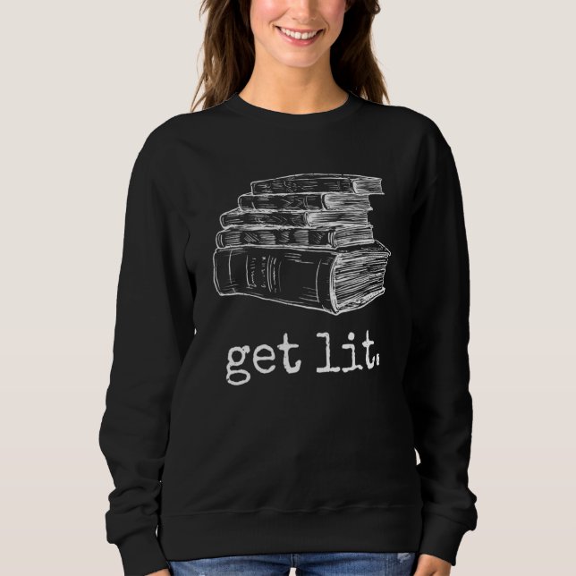Sudadera Encender Con Libros Divertidos Meme Lectura De Lib (Anverso)