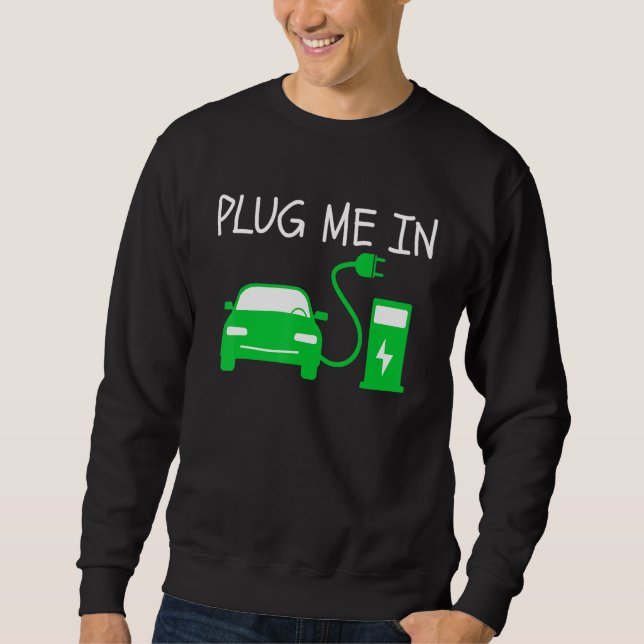 Sudadera Enchufe mi en EV Life Eco Mode Drive EVs Electric  (Anverso)
