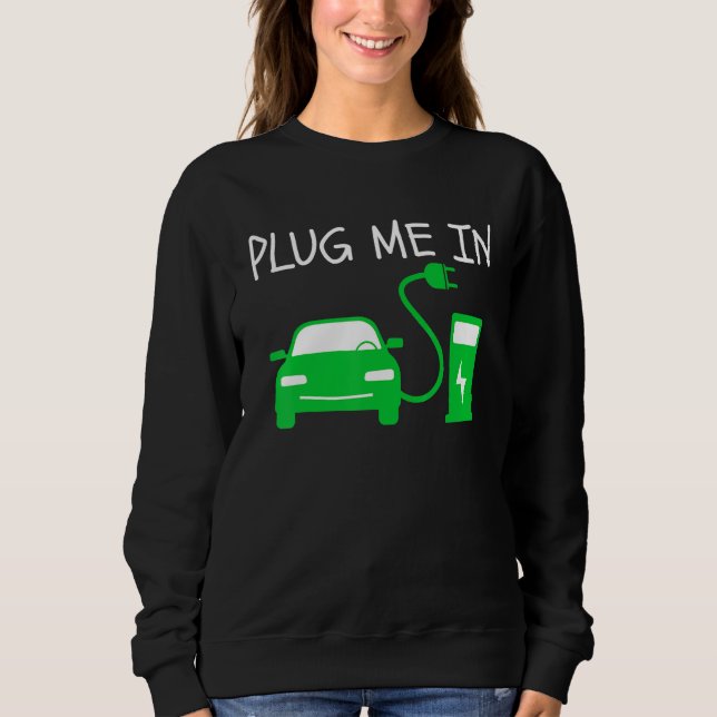 Sudadera Enchufe mi en EV Life Eco Mode Drive EVs Electric  (Anverso)