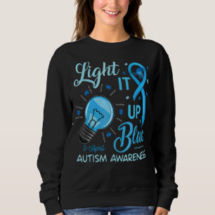 Sudadera Enciende El Autismo Azul Que Uso Azul Para Concien