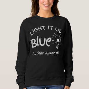 Sudadera Enciende El Autismo Azul Que Uso Azul Para Concien