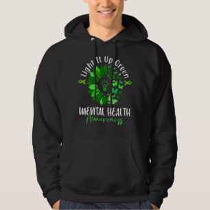 Sudadera Enciende la conciencia verde sobre la salud mental