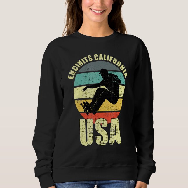 Sudadera Encinitas California Usa Skateboard (Anverso)