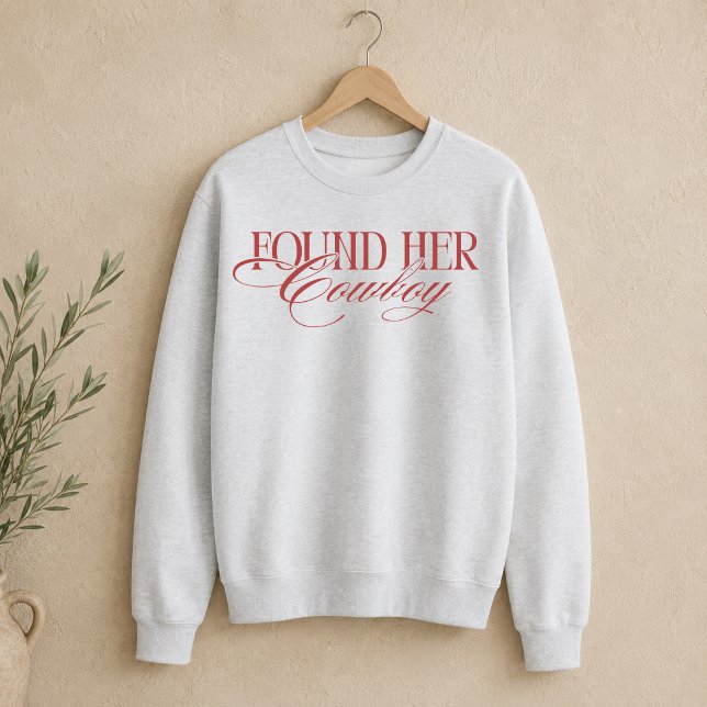 Sudadera Encontró a su vaquero Western Despedida de soltera (Found Her Cowboy Western Bachelorette Sweatshirt)