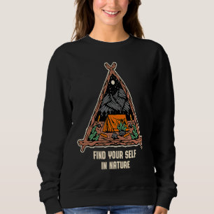 Sudadera Encuentra tu mismo en la naturaleza Camping Frases