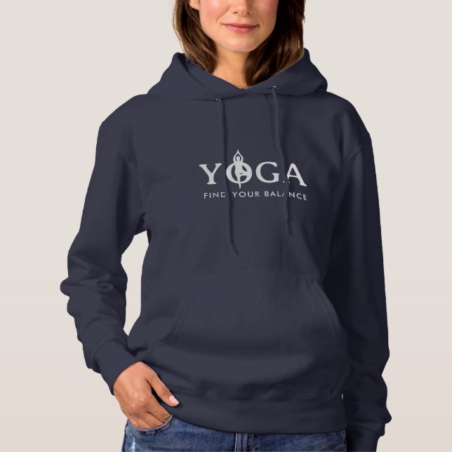Sudadera Encuentra tu saldo yoga presupuesto hoodie para mu (Anverso)