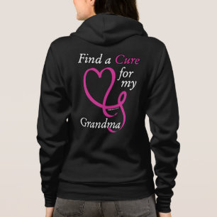 Sudadera Encuentra una cura/corazón/abuela... Cáncer de mam