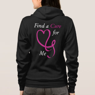 Sudadera Encuentra una cura/corazón/yo... cáncer de mama