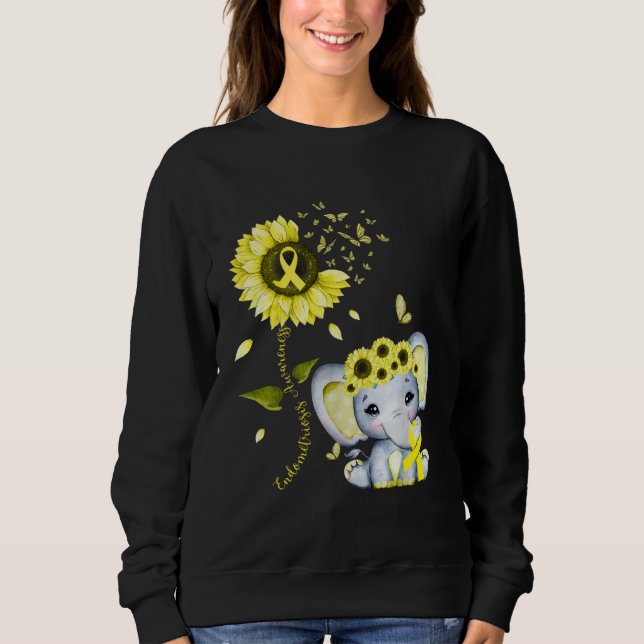 Sudadera Endometriosis Awareness Yellow Hippie Sunflower El (Anverso)