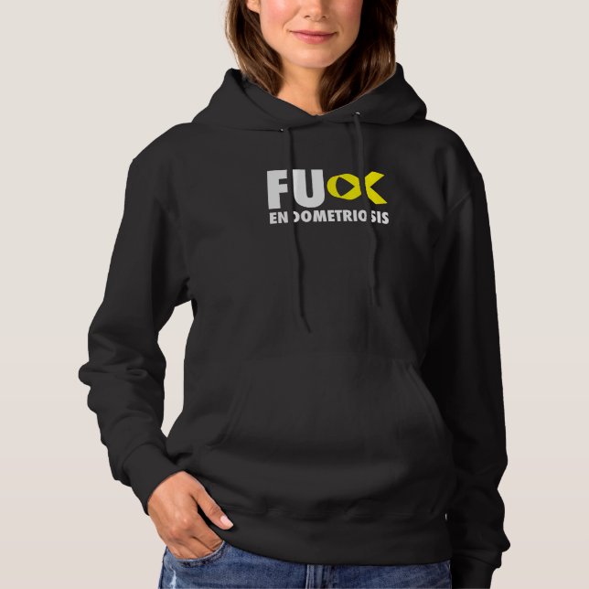 Sudadera Endometriosis Fu Cinta amarilla - Endometriosis (Anverso)