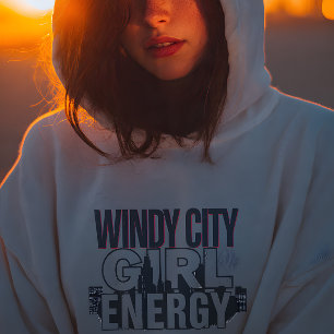 Sudadera Energía de chica de la ciudad ventosa