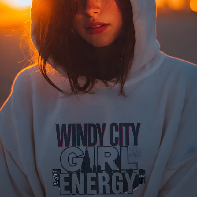 Sudadera Energía de chica de la ciudad ventosa (Subido por el creador)