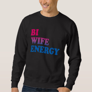 Sudadera Energía de esposa bi Orgullo bisexual Bandera arco
