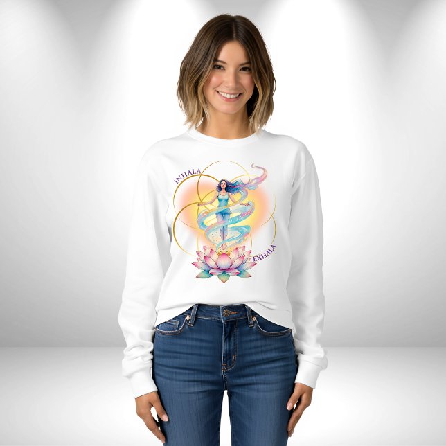 Sudadera Energía Femenina renace en la flor del Loto (Hermoso diseño de energía femenina Kundalini Yoga, flor de Loto del que nace la mujer renovada )
