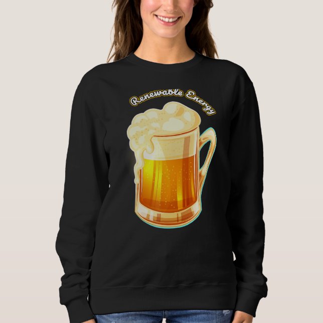 Sudadera Energía Renovable Para La Cerveza (Anverso)