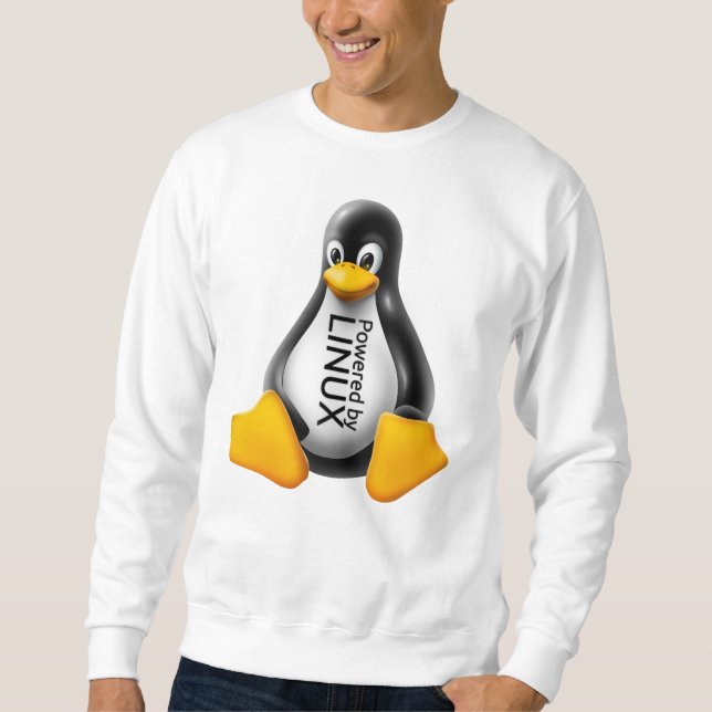 Sudadera Energizado por Linux (Anverso)