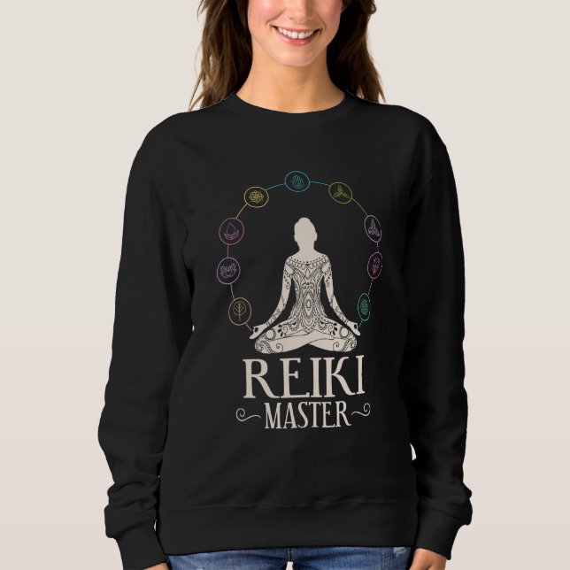 Sudadera Energy Chakra Holistic Healing Hands Buddha Reiki  (Anverso)