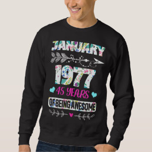 Sudadera Enero De 1977 45 Años De Ser Mujeres Asombrosas