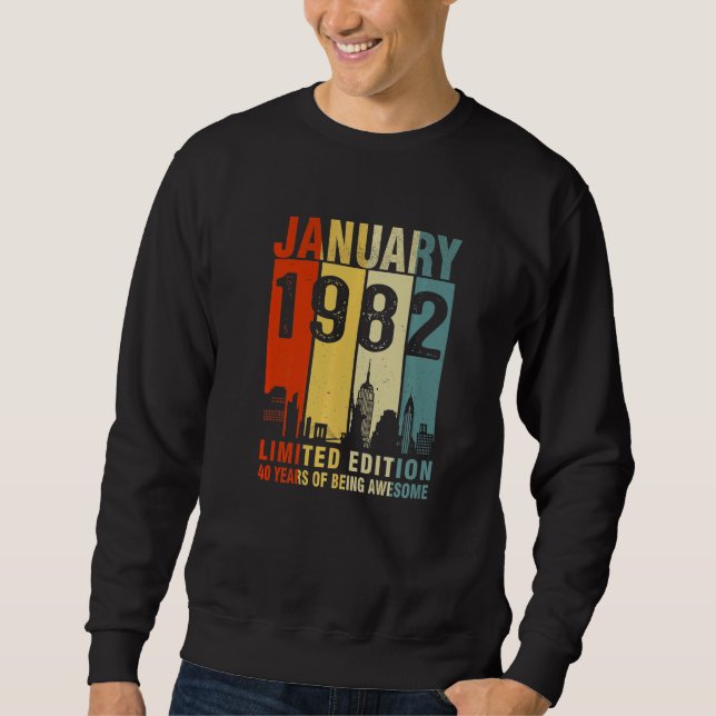 Sudadera Enero De 1982 40 Años De Asombro (Anverso)