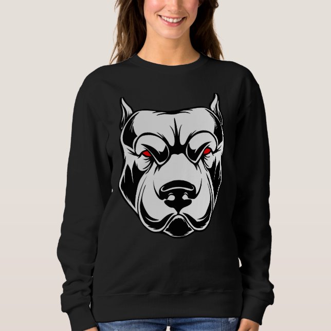 Sudadera Enfadada mascota norteamericana Pitbull Peligroso  (Anverso)