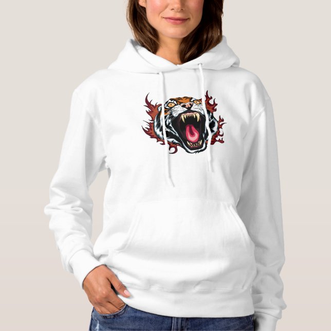 Sudadera Enfadado Roaring Tiger Face (Anverso)