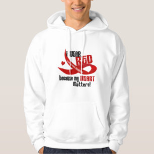 Sudadera Enfermedad cardíaca llevo el rojo para MÍ 33