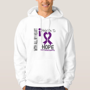 Sudadera Enfermedad de Crohns que me aferro para esperar