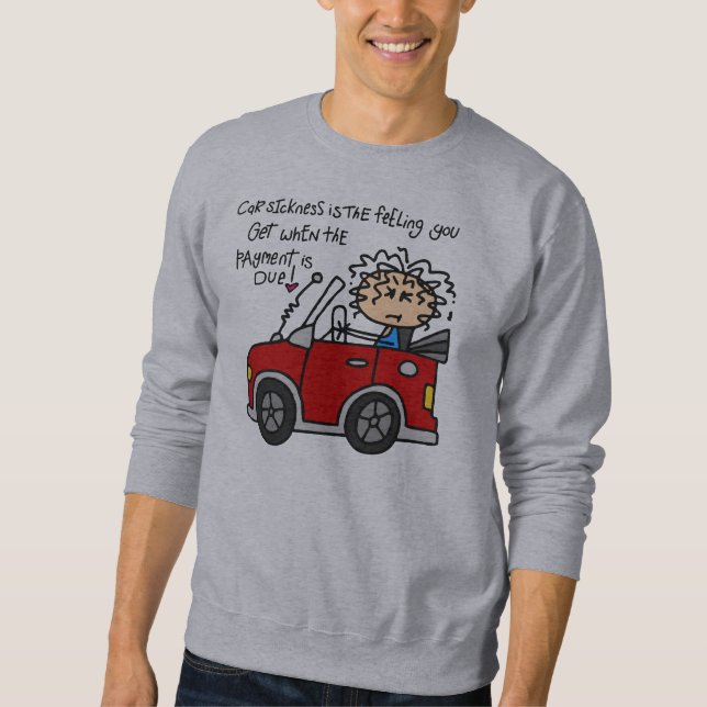 Sudadera Enfermedad del coche humorístico (Anverso)