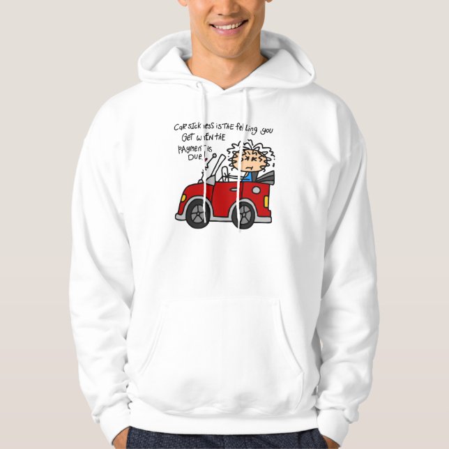 Sudadera Enfermedad del coche humorístico (Anverso)