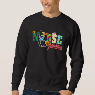 Sudadera Enfermera abuela Leopard Enfermería girasol madre