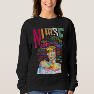 Sudadera Enfermera afro retro Guay historia negra