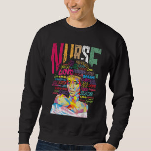 Sudadera Enfermera afro retro Guay historia negra