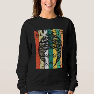 Sudadera Enfermera afro retro Guay historia negra