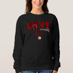 Sudadera Enfermera Amor Stethoscope Enfermería de Corazón R