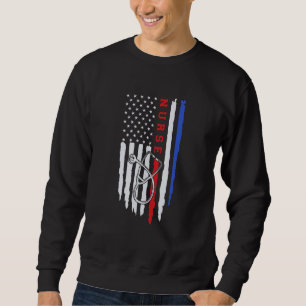 Sudadera Enfermera Bandera Americana 4 De Julio Corazón Pat
