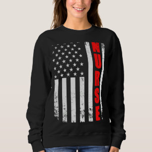 Sudadera Enfermera Bandera Estadounidense Patriótica Usa St