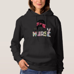 Sudadera Enfermera Bunny Messy Bun Escuela de Enfermería Fe