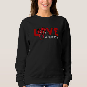 Sudadera Enfermera Cardiaca Corazón de Amor Rojo Plactado S