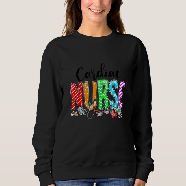 Sudadera Enfermera Cardiaca Corazón de Amor Rojo Plactado S (Anverso)