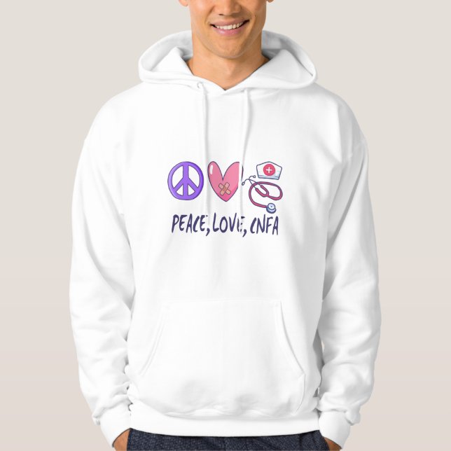 Sudadera Enfermera CNFA Paz Amor (Anverso)