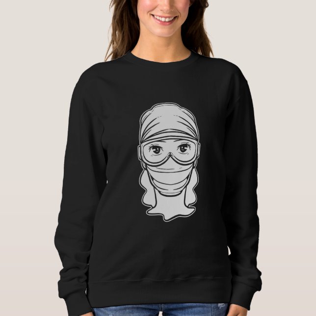 Sudadera Enfermera con asistente de Enfermería de máscara (Anverso)
