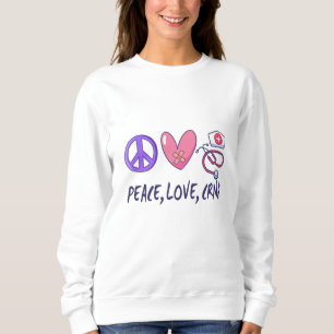 Sudadera Enfermera CRNA de Peace Love