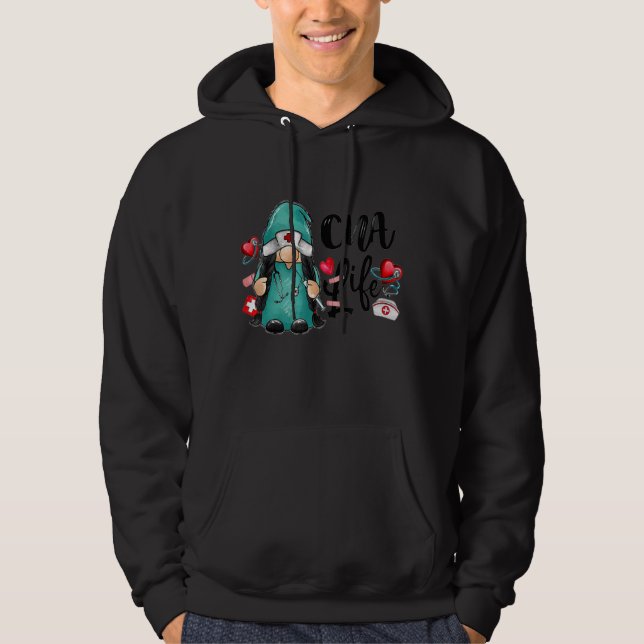 Sudadera Enfermera Cute Gnome Stethoscope Semana 2 (Anverso)